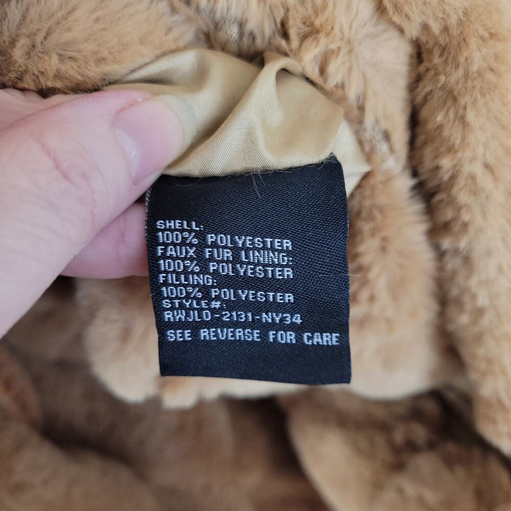 Be Boundless Tan Reversible Vest Size Medium Faux… - image 7